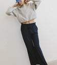 Cropped jacket in grey