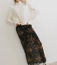 Maxi pencil skirt in black