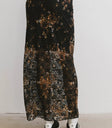 Floral skirt in black