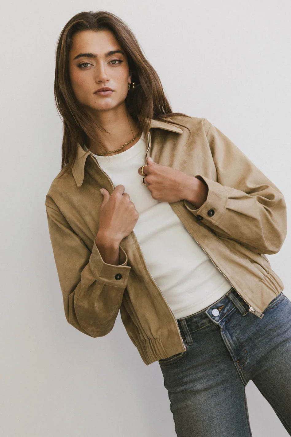 Zip up bomber jacket