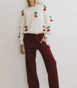 Long sleeves sweater in cream