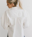 Woven top in white