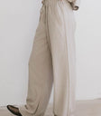 Two hand pockets pants in taupe