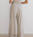 Plain color pants in taupe