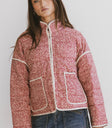 RED QUILTED JACKET