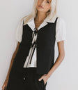 Sleeveless top in black