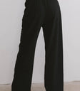 Plain color pants in black