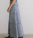 Tiered denim skirt