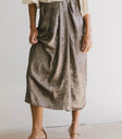 Woven midi skirt
