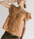 V-Neck top in mustard