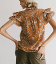 Woven top in mustard