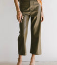 Wide leg pants in olive