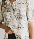 Woven top in cream