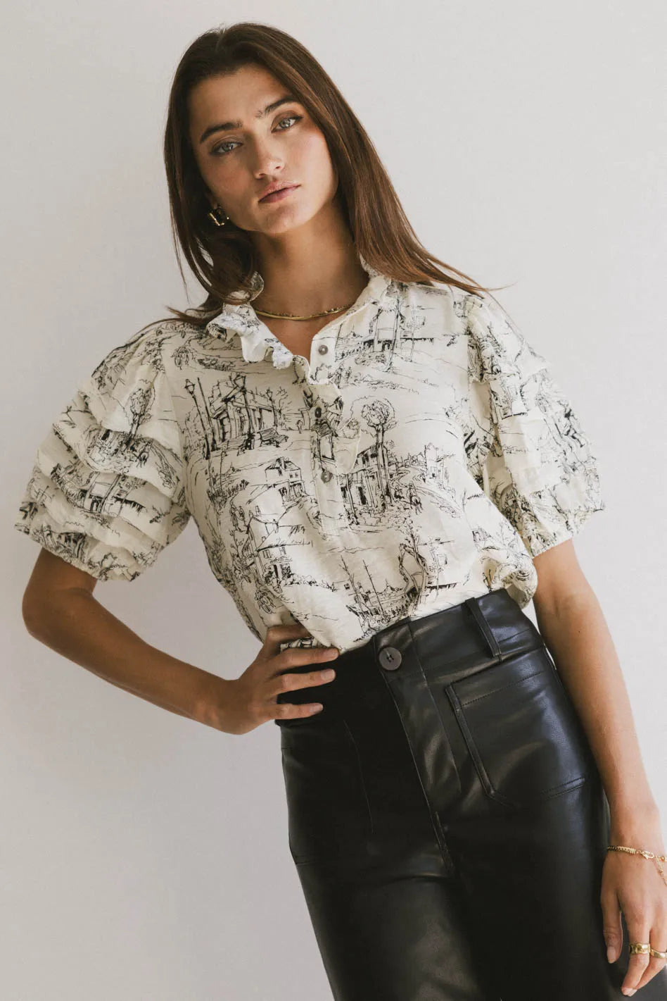 Cream blouse
