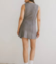 Plain color dress in grey