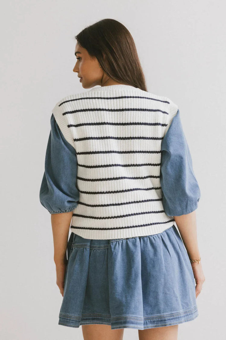 Knit top in blue