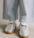 Silver color shoes