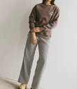 Gingham pants in black