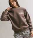 Long sleeves sweatshirt in brown