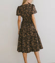 Multi color dress in brown