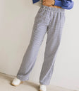 Elastic waist pants in blue