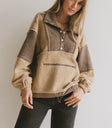 Colorblock jacket in brown