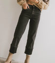 Two hand pockets denim in black