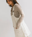 Two hand pockets overall in cream