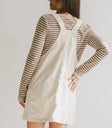 Plain color overall in cream