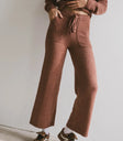 Elastic waist pants in brick