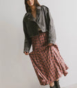 Woven maxi skirt in red