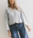 Long sleeves denim top