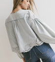 Plain color denim top