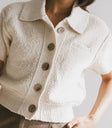 Collared top in cream