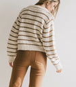 Striped sweater in olive