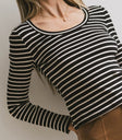 Knit top in black