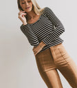 Long sleeves top in black