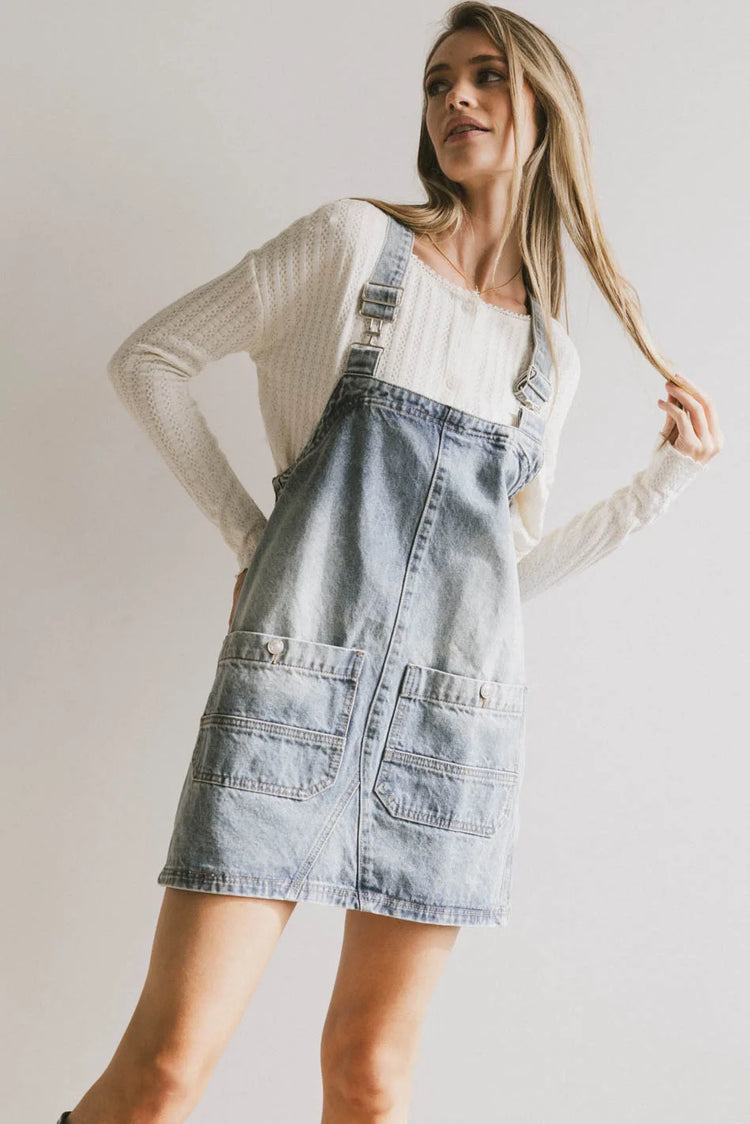 Round neck top in ivory