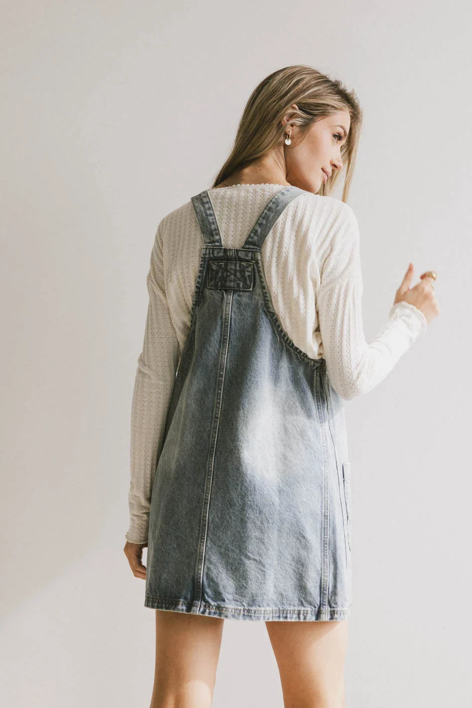Medium wash overall