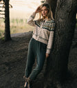 Knit pants in hunter green