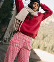 Knit sweatshirt in red