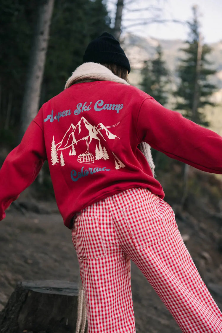 Graphic sweatshirt in red