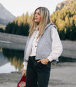 sherpa lined denim vest
