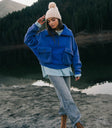 royal blue front pocket sweater