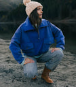 Zip up sweater in blue