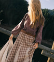 Elastic waist skirt in mauve