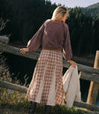 Flowy maxi skirt in mauve
