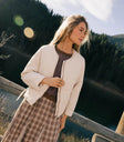 Front zipper jacket in natural