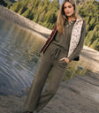 Knit pants in olive
