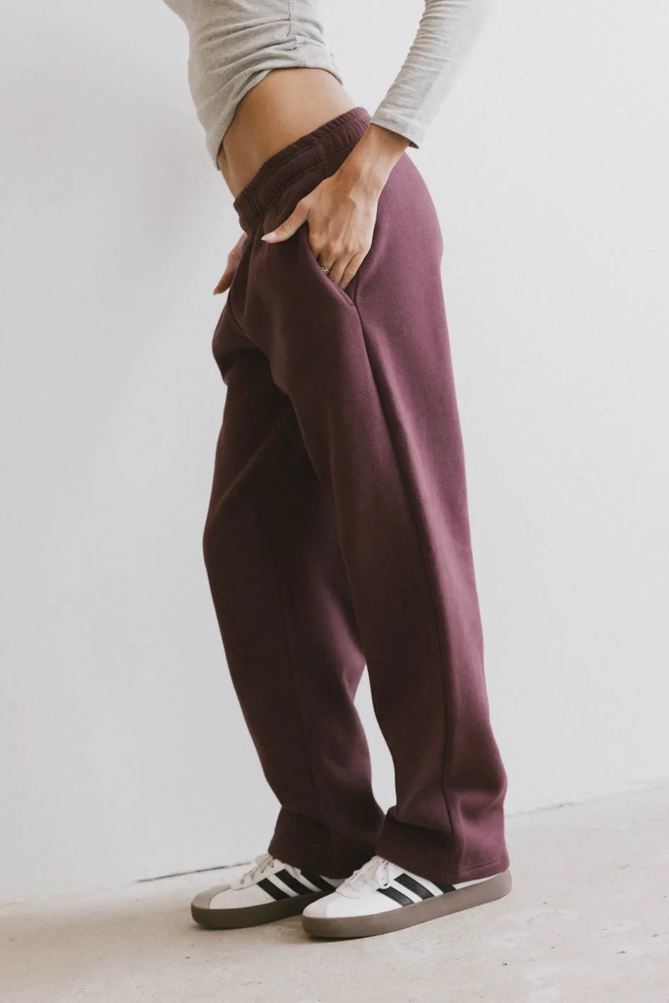 Sweatpants in burgundy